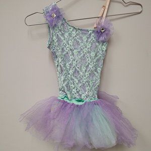 Sparkly Teal/Purple Mermaid Jazz Dance Costume